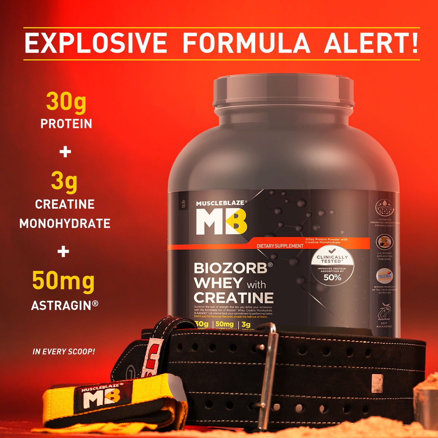 MuscleBlaze Biozorb Whey with Creatine