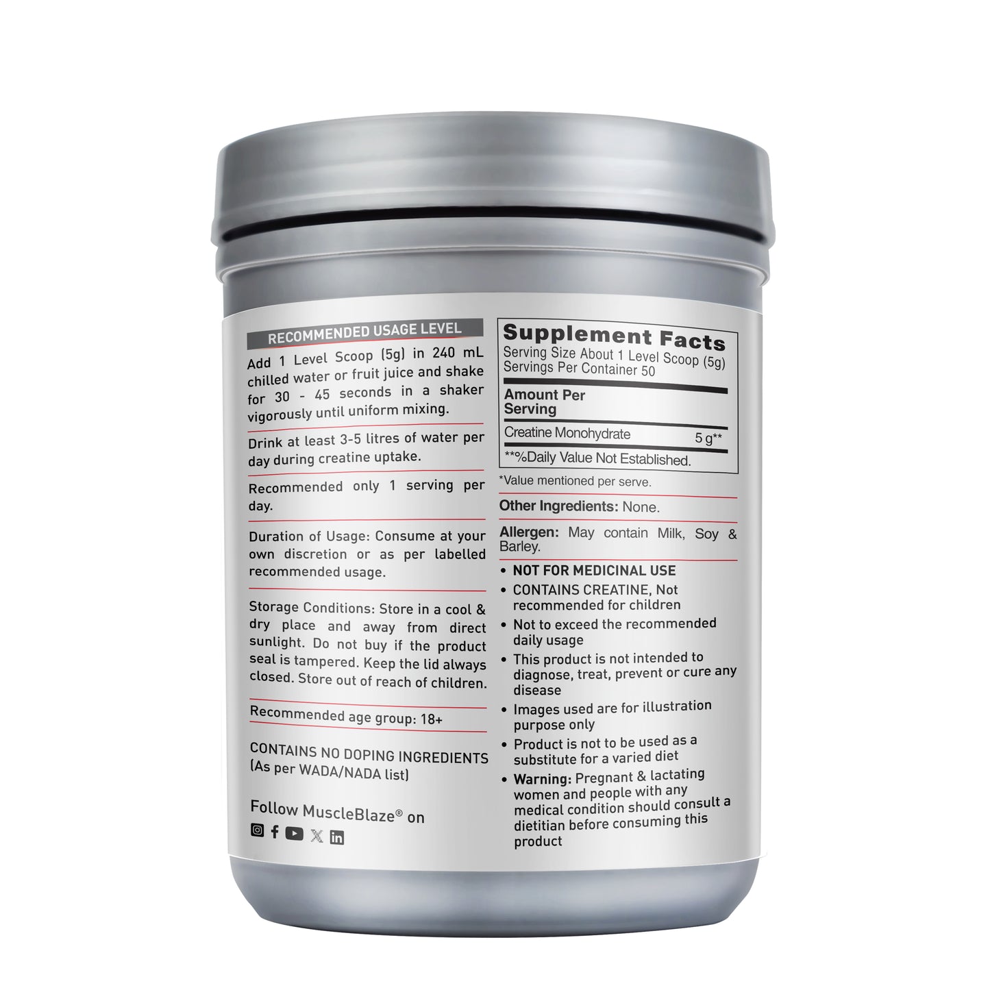 MuscleBlaze Creatine Monohydrate CreAMP