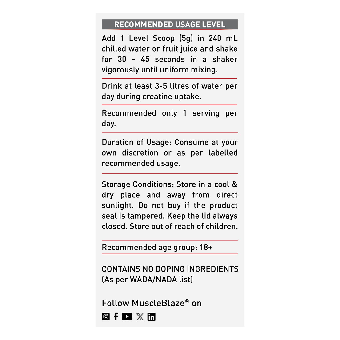 MuscleBlaze Creatine Monohydrate CreAMP