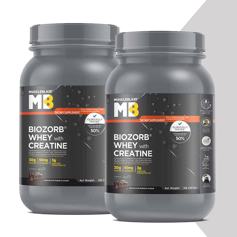 Biozorb Whey with Creatine 2lb Chocolate Fudge Pack of 2