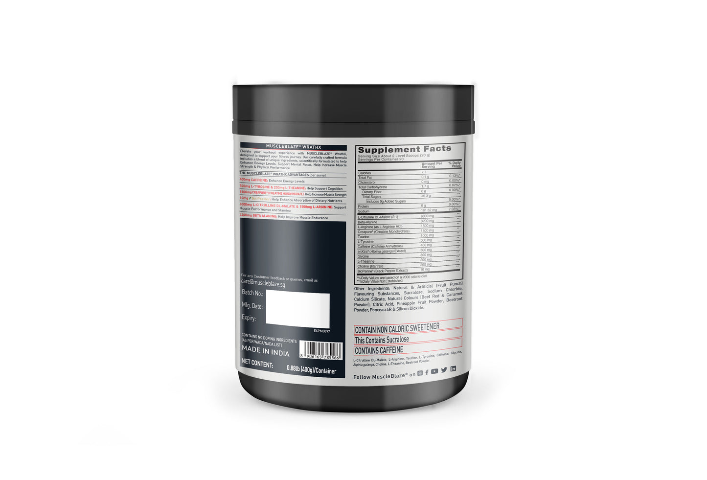 MuscleBlaze Pre Workout WrathX
