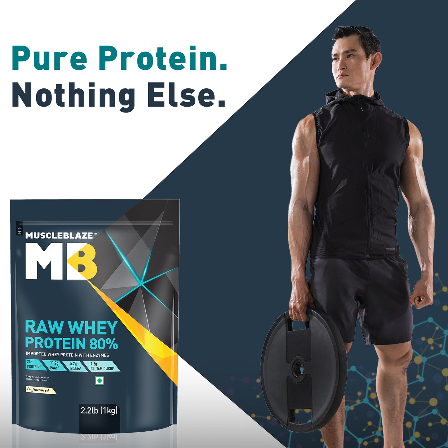 MuscleBlaze Raw Whey Protein 80%