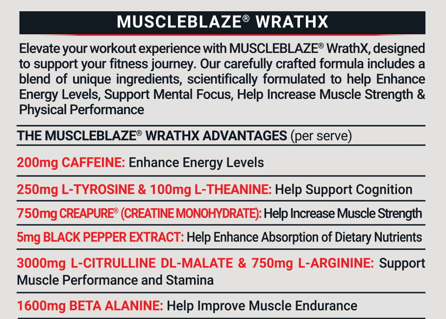 MuscleBlaze Pre Workout WrathX