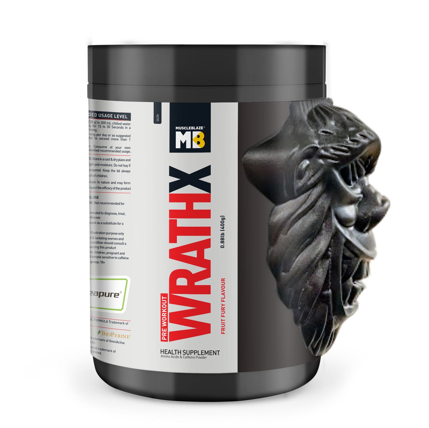 MuscleBlaze Pre Workout WrathX 0.88 lb Fruit Fury and Creatine Monohydrate CreAMP 0.55 lb